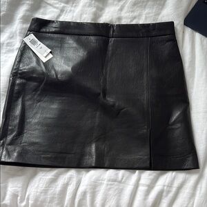 Wilfred Black Leather Mini Skirt Night Out